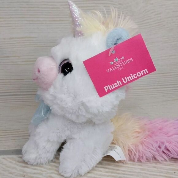 White Unicorn With Rainbow Tail Plush
Stuffed Animal 10 Inch Toy - Picture 10 of 16
